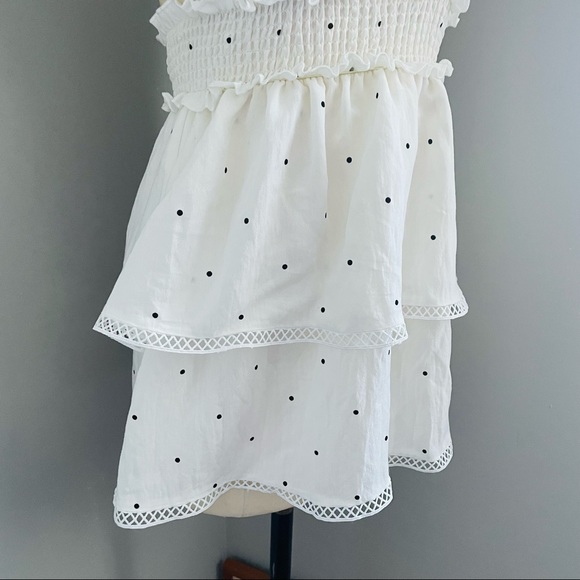 Superdown Emilia Mini Dress In White Polka Dot - Picture 5 of 10